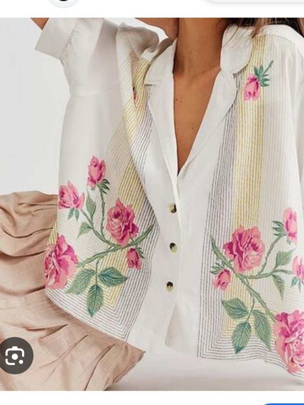 Free People Big Blooms Shirt
